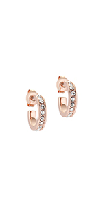 rose gold hoop earrings