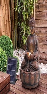 Buddha Solar Fountain