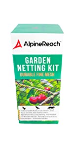 AlpineReach Garden Netting Kit Green 2m x 20m