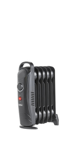 VonHaus Mini Oil Filled Radiator Portable Electric Heater Thermostat, Thermal Safety Cut-off