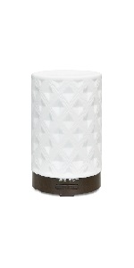 Essential Oil Diffuser White Ceramic Diffuser 100ml Night Lights Home Office Humidifier Aromatherapy