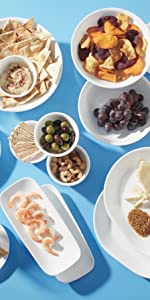 Corelle Vitrelle Chip Resistant Glass Party Pack White, 17-Piece Set