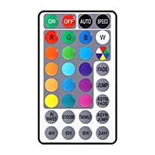 RGBW Garden Spotlights Mains Powered Color Changing Timer Memory Remote 20m Extendable IP65 Spike 