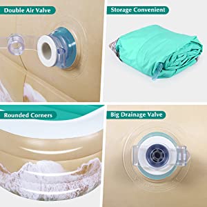 Inflatable swimming pools