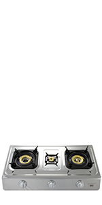 NJ NSD-3 Gas Stove 3 Burner Portable LPG Cooker Indoor Cooktop FFD 8kW WOK