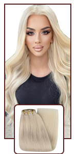 clip in blonde human hair