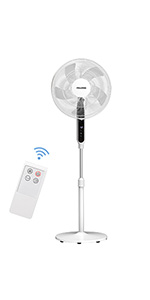 PELONIS Oscillating Pedestal Fan with Remote Control