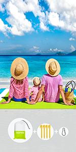 Large beach blanket Green