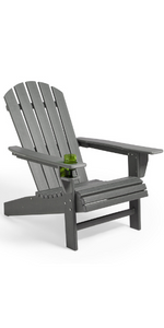 VonHaus Traditional Garden Chair, Durable Chair, Adirondack Chair