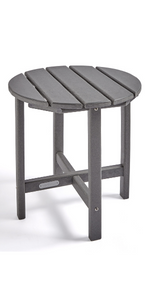VonHaus Side Table, Round Garden Table, Durable All Weather Garden Furniture
