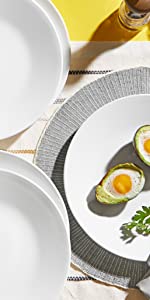 Corelle Vitrelle Lunch Plates Winter Frost White, 6-Piece Set 22cm