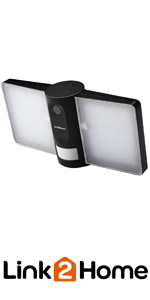 Link2Home Outdoor Floodlight with Camera, Alarm, and PIR