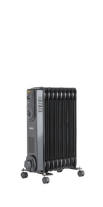 VonHaus Oil Filled Radiator 2000W 9 Fin Electric Heater Thermal Safety Cut off