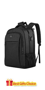laptop travel backpack black matein 15.6 inch gift for boyfriend children kids