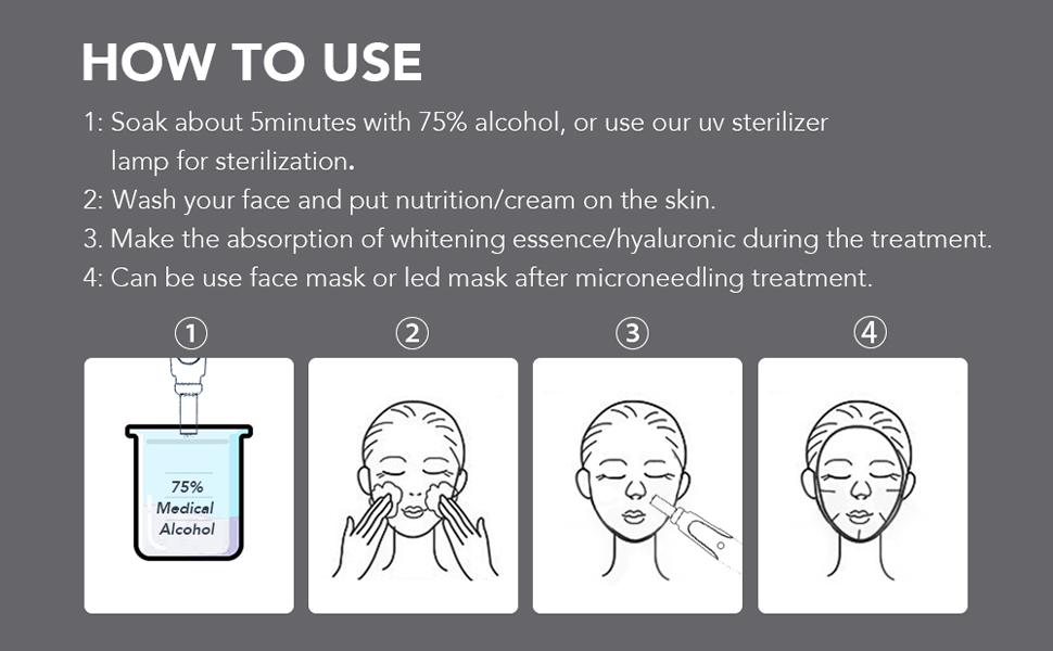 Dermapen Derma Pen Kit Professional 0.25-2.0mm Microneedling Pen Electric Auto Microneedle