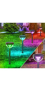 Color changing solar garden lights