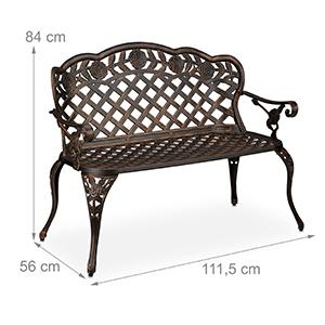 Aluminium garden bench