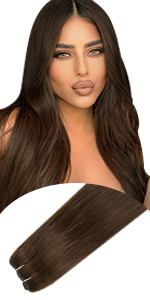 brown hair extension bundles