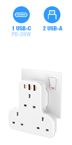 3 Way Plug Adapter UK