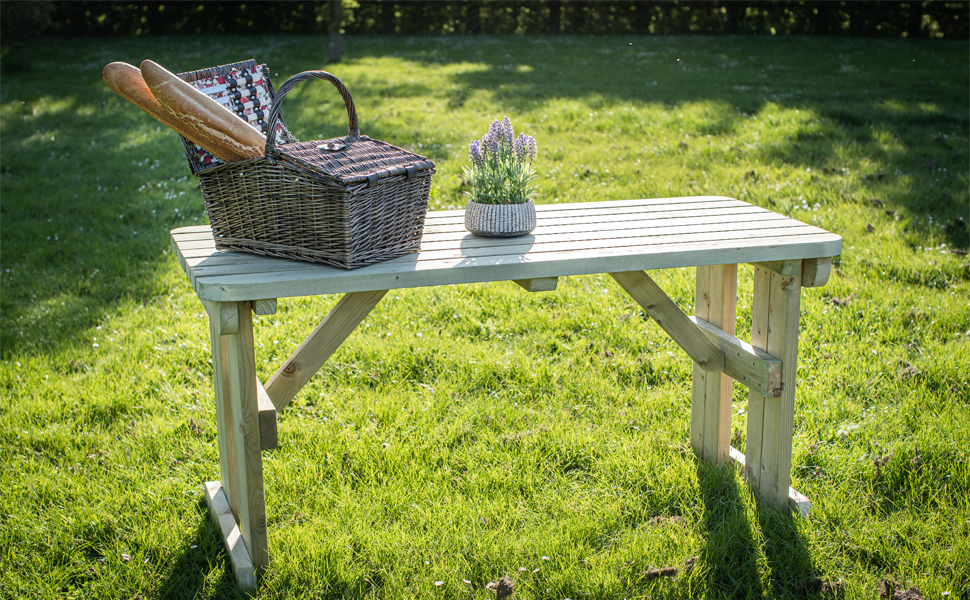 picnic table, bench, outdoor garden furniture, set, seating, fence bench, treated, rounded, kids