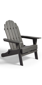 VonHaus Folding Garden Chair, Adirondack Chair, All Weather Garden Furniture