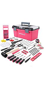 170 Piece Pink Complete Household Tool Kit