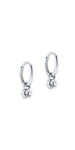 silver huggie earrings