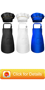 Kids Cooking Baking Painting Apron Kid white black blue pink Green apron Kids Apron with Pocket