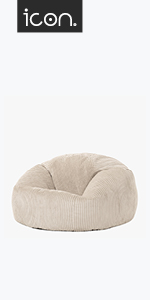Cord bean bag chair for adults filled beanbags for living room or bedroom