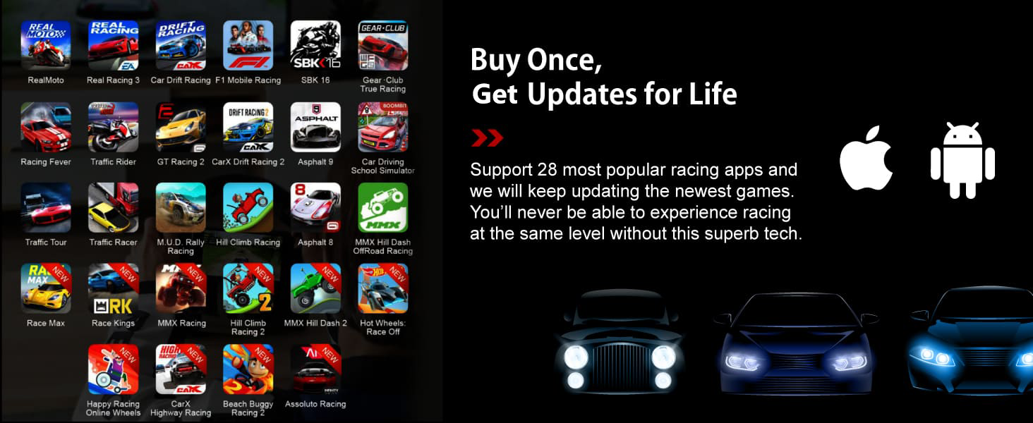 Serafim racing wheel gaming wheel steering wheel xbox one ps4 ps3 switch iphone ios android forza