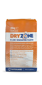 Dryzone Hi-Lime Renovation Plaster 20 kg bag