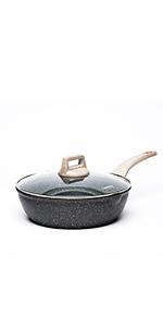 frying pan with lid non stick saute pan