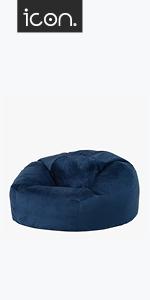 Velvet bean bag chair for adults filled beanbags for living room or bedroom