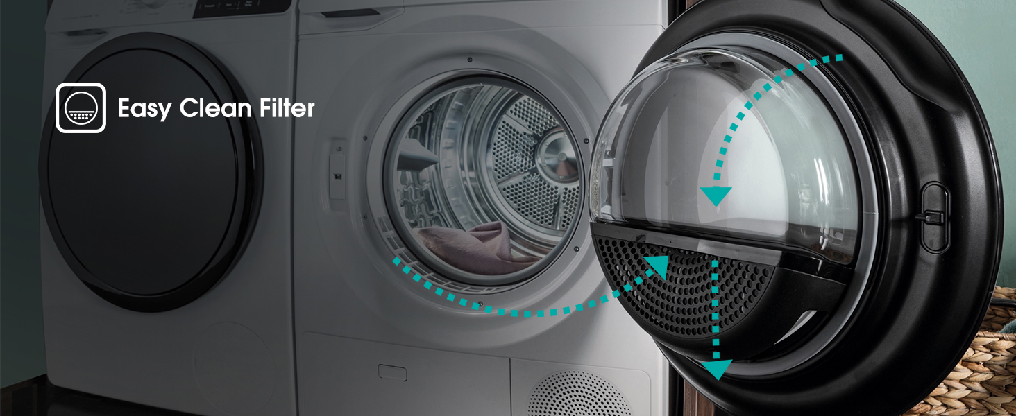 gently scraping off the lint, you can clean the filter which is easy to be reached and removed.