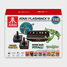 Atari flashback 9 console controllers Space Invader games fun HDMI
