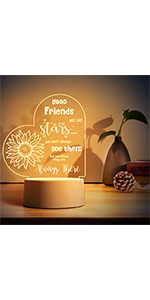 Best Friend Gift Acrylic Night Light Friendship Birthday Gift Anniversary Graduation Going Away Gift