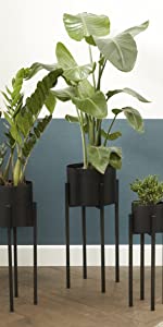 Plant Stands, Flower Pots Holder for Balcony & Living Room, Tall Planters for Small Spaces
