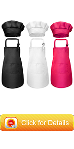 Kids Cooking Baking Painting Apron Kid white black blue pink Green apron Kids Apron with Pocket
