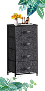 2-Fabric Dresser Storage Tower, Dresser Chest with Wood Top BEDROOM