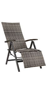 table5 800720 Rattan Chair with Aluminium Frame and Footrest