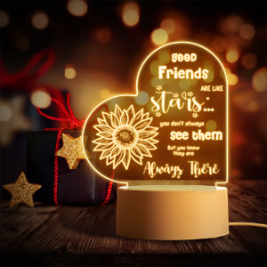 Best Friend Gift Acrylic Night Light Friendship Birthday Gift Anniversary Graduation Going Away Gift