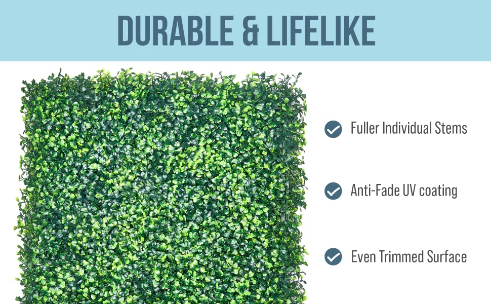 grass panels artificial boxwood