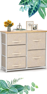 Pipishell Fabric Dresser, Dresser for Bedroom