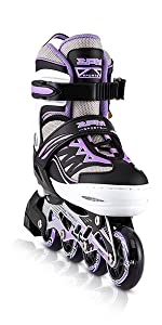 2PM LIGHT UP ADJUSTABLE INLINE SKATE- KID-PURPLE