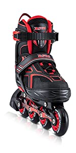 2PM ADJUSTABLE INLINE SKATES-4 SIZES-BOY-RED
