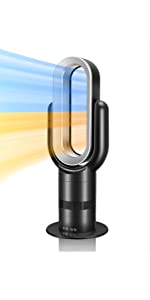 26-inch Space Heater Bladeless Tower Fan