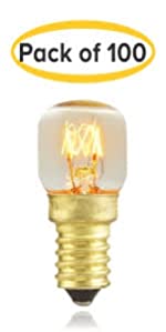 (24 Bulb)Salt Lamp Bulbs 15 Watt Dimmable E14 Socket Oven Replacement Incandescent Light