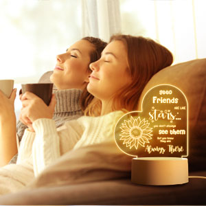 Best Friend Gift Acrylic Night Light Friendship Birthday Gift Anniversary Graduation Going Away Gift