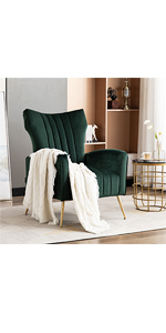 armchair green velvet