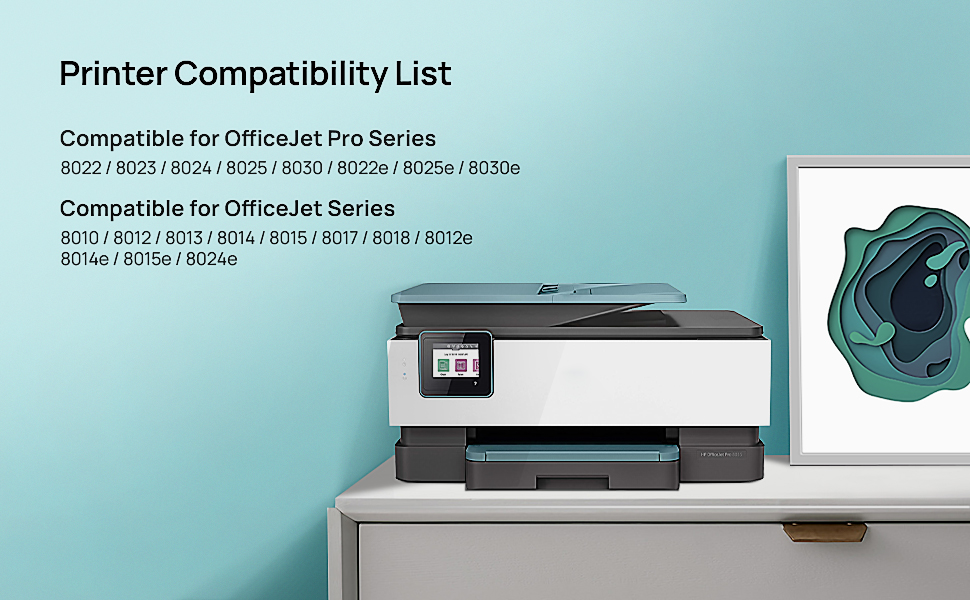 for OfficeJet 8010 8012 8014 8015 OfficeJet Pro 8022 8023 8024 8025 Printer